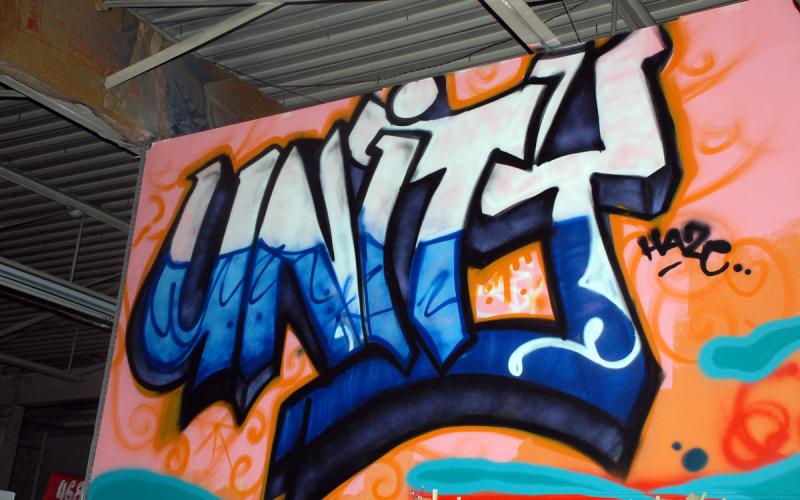 Unity Graffiti Art at Detroit Hispanic Development Corporation