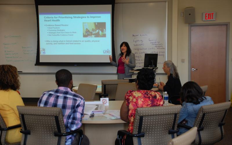 Angela Reyes Teaching a Partnership Academy Session